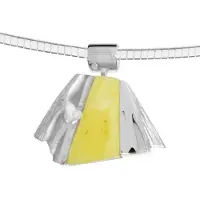 Ostsee-Schmuck Halsreif mit Anhänger - Mette - Silber 925/000 - Bernstein Silber