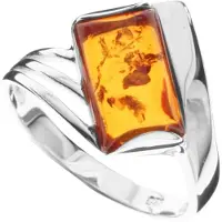 Ostsee-Schmuck Fingerring "Ring Astrid Ring Astrid" Gr. 64, silber (weiß, neutral), Fingerringe, Damen, 64 (20,4), Silber 925 (Sterlingsilber), Fingerring