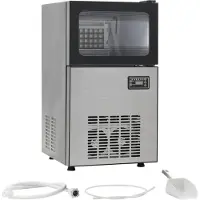 vidaXL Eiswürfelmaschine Schwarz und Weiß 45 kg / 24 h