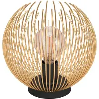 Eglo Tischlampe Venezuela, Schirm aus goldenen Stäben