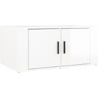 vidaXL Couchtisch Hochglanz-Weiß 80x50x36 cm Holzwerkstoff
