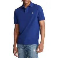 Ralph Lauren für Herren. 710782592009 Marineblaues Piqué-Poloshirt (L), Lässig, Baumwolle, Kurzarm