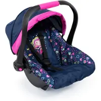 Bayer Puppen Autositz "rosa/goldfarben Schleife", blau (meerjungfrau blau), Puppenausstattungen, KinderB:34cm H:38cm T:45cm, Kunststoff, Metall, Puppen Autositz, mit Dach, B:34cm H:38cm T:45cm