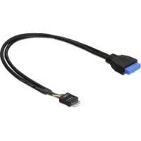 DeLOCK USB 3.0 19 pin - USB 2.0 8 pin 60cm, 0,6 m, Schwarz