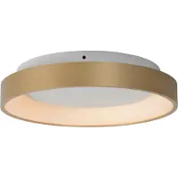 Philips LED-Deckenleuchte Vidal, gold, Ø 28 cm, dimmbar, Acryl