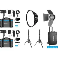Nanlite Forza 60 II LED Dual Kit (mit Gehäuse, Stativ, Fresnel und Softbox)