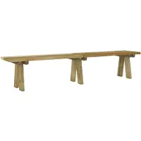 vidaXL Gartenbank 220 cm Massivholz Kiefer Imprägniert