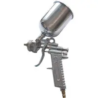 Güde Farbspritzpistole 100 Druckluft Lackierpistole mit Fließbecher 0,5L 1/4"