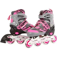 Kids Globe Street Rider Inlineskates Inliner rosa/grau, verstellbar Größe 37-40
