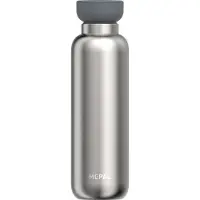 Mepal Ellipse Thermoflasche 500 ml, Robuste und langlebige Trinkflasche aus doppelwandigem Edelstahl, Farbe: silber, gebürstet