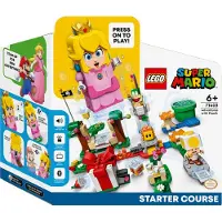 LEGO 71403 Super Mario Abenteuer mit Peach – Starterset, baubares Spielzeug mit interaktiver Prinzessinnen Figur, Gelber Toad und Lemmy
