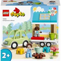 LEGO 10986 DUPLO Zuhause auf Rädern, Spielzeugauto mit großen Steinen, Figuren und Spielzeugauto für Jungen und Mädchen ab 2 Jahre, entwickelt Feinmotorik