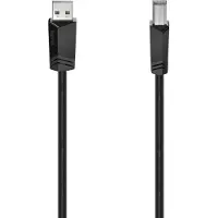 Hama 00200604, 5 m, USB A, USB B, USB 2.0, 0,48 Gbit/s, Schwarz