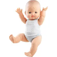 Paola Reina Gordi Babypuppe Mädchen Pyjama Weiß - 34 cm Spielzeugpuppe
