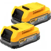 DeWalt 18V XR Powerstack 2er-Set mit Ersatz-Akku, 1,7 Ah mit Pouch-Akku Technologie DCBP034E2-XJ