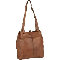 Harold's Leder Schultertasche Submarine Shopper Twin Upend Cognac braun