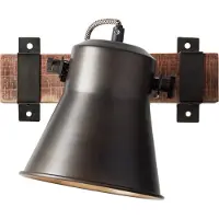 Brilliant Wandspot Plow schwarz IP20 E27 10 Watt dimmbar g. f. LED-Leuchtmittel