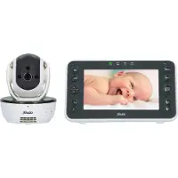 Alecto DVM200XL - Babyphone mit Kamera und 5"-Farbdisplay, Weiß/Anthrazit