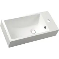 Sapho ARIANA Gussmarmor-Waschtisch 50x25cm, links, weiß