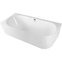 Polysan SUSSI L Freistehende Eckwanne, Gussmarmor 160x70x49,5cm, weiß
