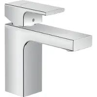 Hansgrohe Vernis Shape Einhebel-Waschtischarmatur 100 mit Metall Zugstangen-Ablaufgarnitur, chrom, 71568000