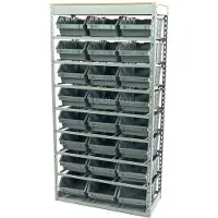 HBM -Schrank, Lager, Regal mit 24 Sichtlagerkästen