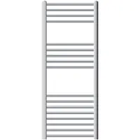 LuxeBath Badheizkörper - 500 x 1200 mm - Chrom - gebogen mit Seitenanschluss - Heizkörper Handtuchwärmer Handtuchtrockner, ohne Heizstab