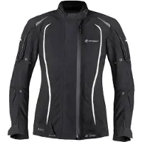 Germot MotoQueen wasserdichte Damen Motorrad Textiljacke, schwarz/weiß, 40