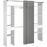 Parisot Mehrzweckschrank "Combi 2", weiß, B:198cm H:203cm T:40cm, Holzwerkstoff, Schränke, Mehrzweckschrank