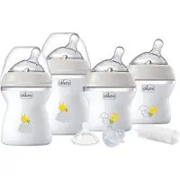Chicco Babyflasche "Erster Starter-Set Naturalfeeling", Baby, weiß (weiß, blau), Kunststoff, Trinkflaschen Babyflasche