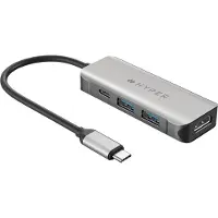 Hyper HD41-GL, USB 2.0 Type-C, Schwarz, Grau, HDMI, USB 2.0, USB Typ-C, USB, 85 mm, 34 mm