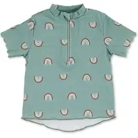 Sterntaler Schwimmanzug "Kurzarm-Schwimmshirt Regenbogen", Kinder, Gr. 92, Einheitsgröße, grün, Obermaterial: 82% Polyamid PA. 18% Elasthan EL., Badeanzüge Schwimmanzug