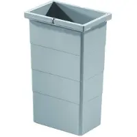 Hailo Inneneimer 1075969 hellgrau 10 Liter 226 x 156 x 350 mm 2 Henkel