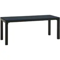 vidaXL Gartenbank 110 cm Stahl und WPC Schwarz