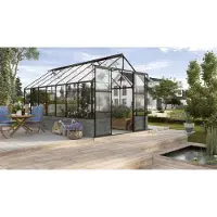 Vitavia Cassandra 11500 ESG 3mm, schwarz inkl Sockel Siola, anthrazit