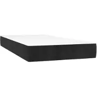 vidaXL Taschenfederkernmatratze Mittel Schwarz 90x190x20 cm Samt