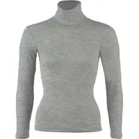 Engel - Women's Damen-Rolli L/S - Seidenunterwäsche Gr 34/36 grau