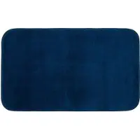 Gozze 1100000002199 GÖZZE "Rio Premium", blau (dunkelblau), H:18mm, Polyester, Badematten, 1100000002199, Badteppich, Uni Farben, waschbar, rechteckig & rund erhältlich