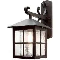 ELSTEAD Winchester Außen-Wandleuchte E27 40cm Schwarz IP43