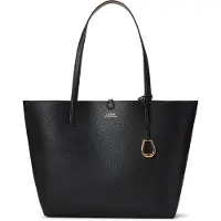 Ralph Lauren für Damen. 431795329001 Reversible Tote Medium Wendetasche schwarz (OSFA), Lässig, Synthetisch, Kunstleder, Polyurethan