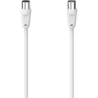 Hama SAT-Kabel "Antennenkabel, Koaxialkabel, von 1,5 m bis 10 m, 75 dB, Weiß", weiß, 300cmcm, Kabel, SAT-Kabel
