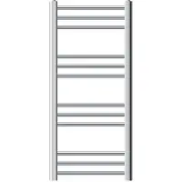 LuxeBath Badheizkörper - 400 x 800 mm - Chrom - gerade mit Seitenanschluss - Heizkörper Handtuchwärmer Handtuchtrockner, ohne Heizstab
