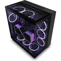 NZXT H9 Elite, Midi Tower, PC, Schwarz, ATX, micro ATX, Mini-ITX, Edelstahl, Gehärtetes Glas, 16,5 cm