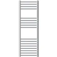 LuxeBath Badheizkörper - 400 x 1200 mm - Chrom - gerade mit Seitenanschluss - Heizkörper Handtuchwärmer Handtuchtrockner, ohne Heizstab