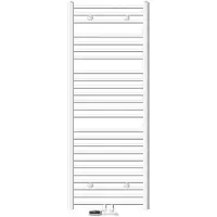 LuxeBath Badheizkörper Mittelanschluss 600 x 1500 mm Weiß gerade mit Thermostat und Anschlussgarnitur Eck Wand Weiß - Heizkörper, ohne Heizstab