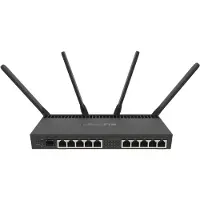 Mikrotik RB4011iGS+5HacQ2HnD-IN, Wi-Fi 5 (802.11ac), Dual-Band (2,4 GHz/5 GHz), Ethernet/LAN, Schwarz, Tabletop-Router