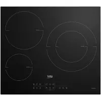 Beko HIIS63206M, Schwarz, Integriert, 58 cm, Zonen-Induktionskochfeld, Glas, 3 Zone(n)