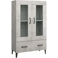 vidaXL Highboard Betongrau 70x31x115 cm Holzwerkstoff