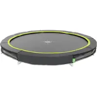 Exit Silhouette Sports Bodentrampolin rund ø305 cm zum Eingraben, für sportliches Springen im Garten, mit Bodenankern
