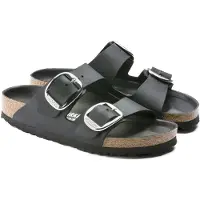 Birkenstock Arizona Big Buckle Women's Nubuck Leder Sandale - Schwarz / 5 UK - 38 EU - 7/7.5 US